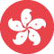 Hongkong flag in Circle Icon